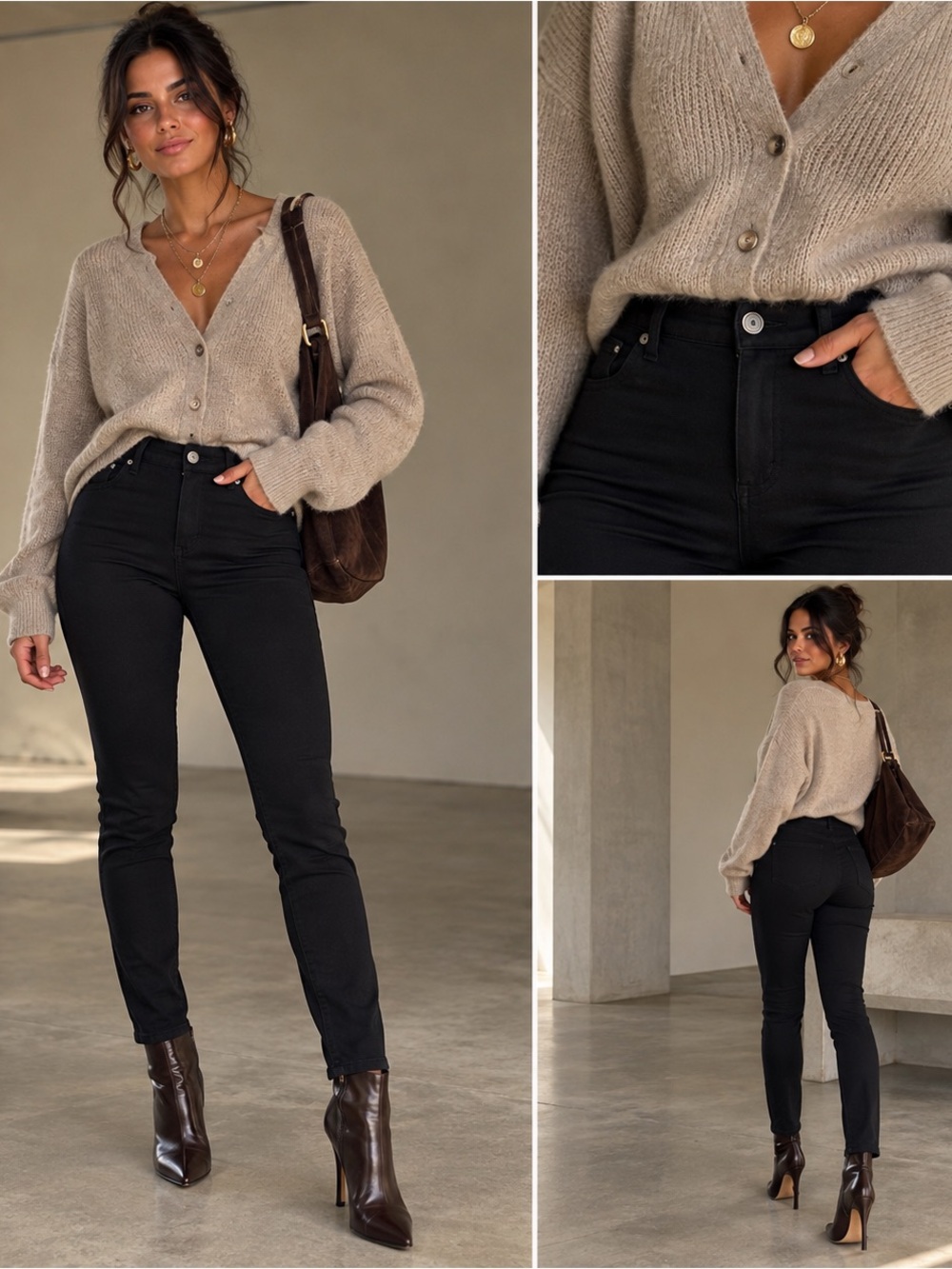 Vince Camuto Black High-Rise Skinny Jeans